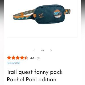 NWT Rachel Pohl nonstop dog wear Fannie pack and leash combo! Teal oak